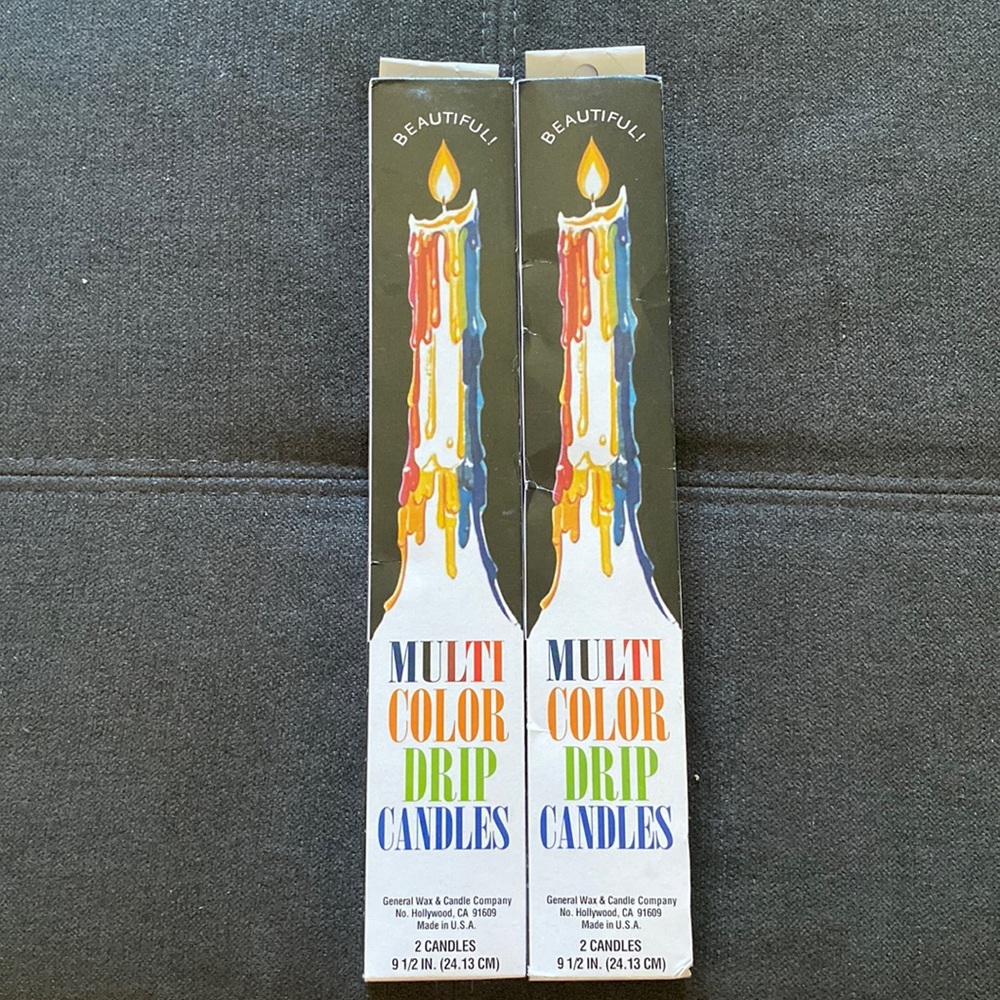 Multi Color Drip Candles - 4